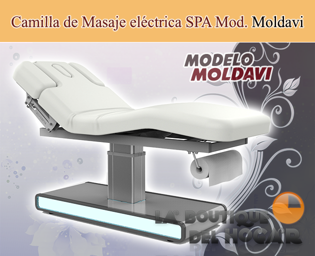 Camilla de Masaje eléctrica SPA con 3 motores e iluminación LED Modelo Moldavi