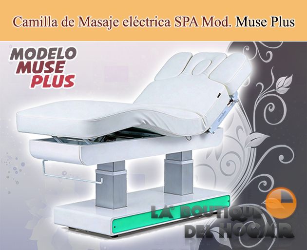 Camilla de Masaje eléctrica SPA con 4 motores e iluminación LED Modelo Muse Plus