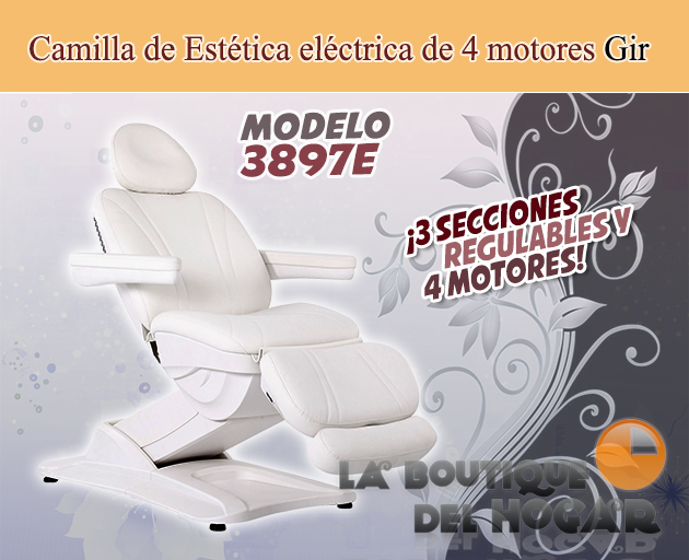 Camilla de Estética Gama Alta de 4 motores con agujero facial Modelo Gir