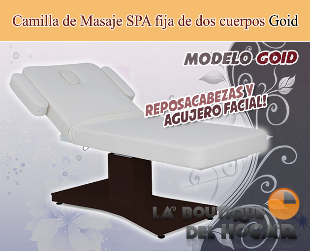 Camilla de Masaje eléctrica SPA con 3 motores y agujero facial Modelo Goid