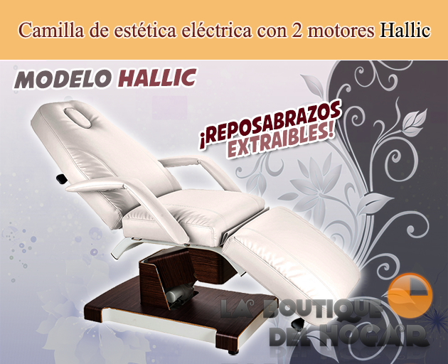 Camilla de Masaje eléctrica de 3 cuerpos con 2 motores y agujero facial Hallic Modelo 2213.2.A26