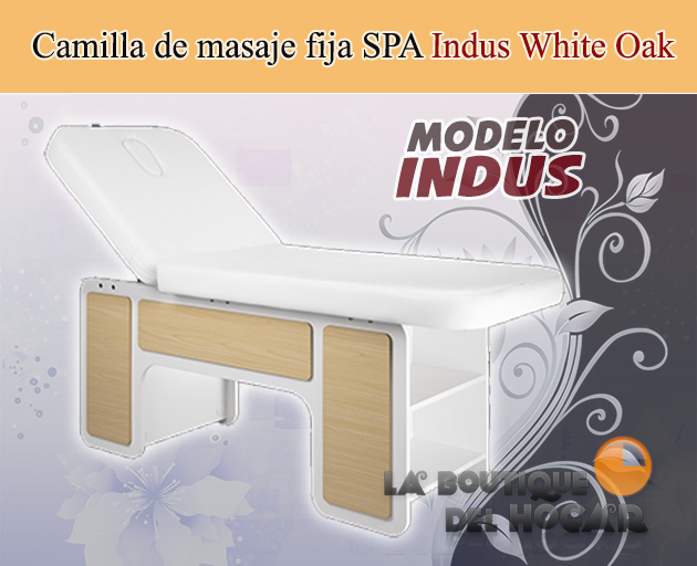 Camilla de masaje fija de 2 cuerpos con base de madera maciza Modelo Serr