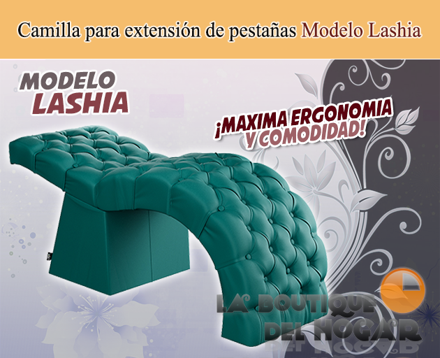 Camilla de estética fija de tres cuerpos Modelo Lashia
