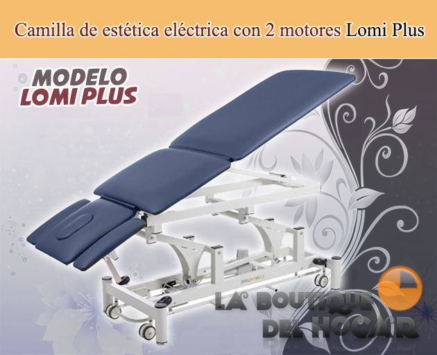 Camilla de Masaje eléctrica de 3 cuerpos con 2 motores y agujero facial Lomi Plus