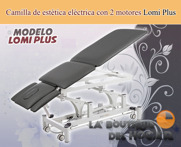 Camilla de Masaje eléctrica de 3 cuerpos con 2 motores y agujero facial Lomi Plus