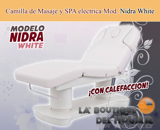 Camilla de Masaje eléctrica SPA con 4 motores y acabado de madera Nidra