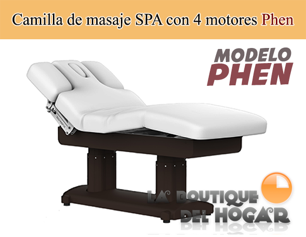 Camilla de Masaje eléctrica SPA con 4 motores y agujero facial Modelo Phen Brown 