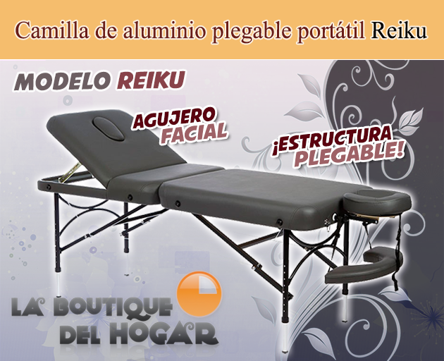 Camilla de aluminio plegable portátil de 3 cuerpos Modelo Reiku