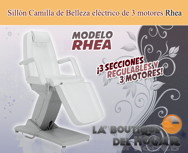 Sillón Camilla de Estética motorizada de 3 motores Modelo Rhea