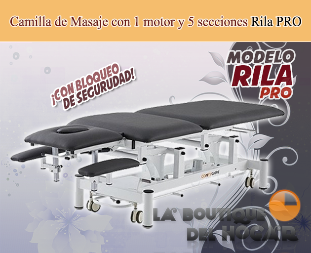 Camilla de Masaje eléctrica de 5 secciones con 1 motor y agujero facial Modelo Rila PRO Coinfycare