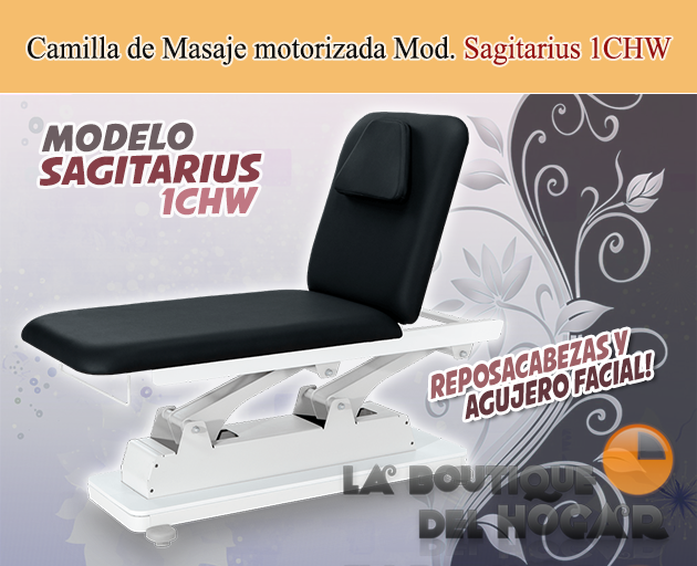 Camilla de masaje eléctrica de 2 cuerpos con agujero facial Modelo Sagitarius 1CHW