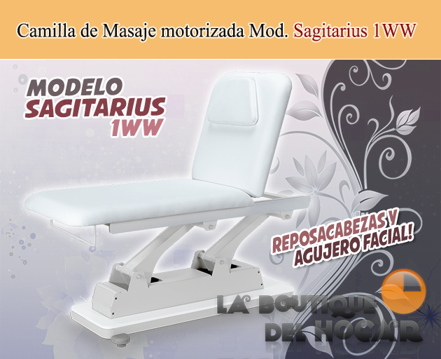 Camilla de masaje eléctrica de 2 cuerpos con agujero facial Modelo Sagitarius 1WW
