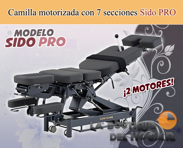 Camilla de Masaje eléctrica de 3 cuerpos con 1 motor Modelo Sido Coinfycare
