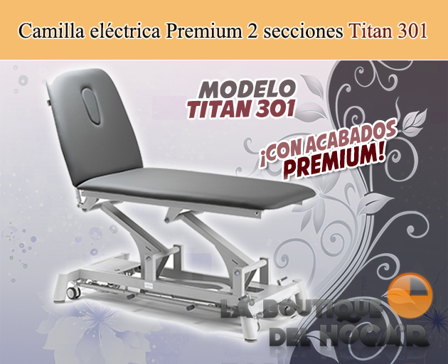 Camilla de Masaje eléctrica de 4 secciones con 1 motor y agujero facial Modelo Titan 301