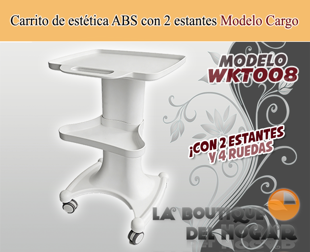Carrito de estética de 3 estantes Modelo Cargo