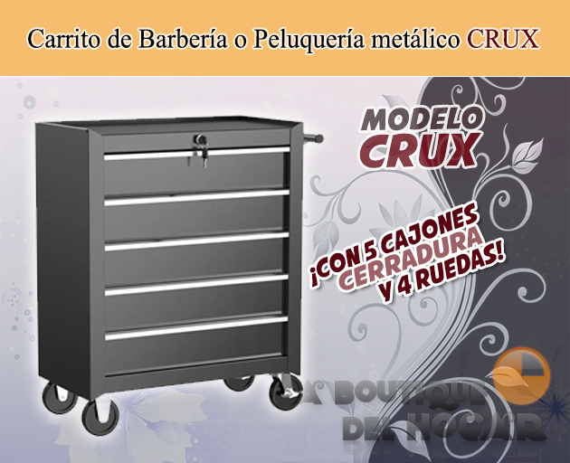 Carrito de Barbería con cajones Modelo Crux
