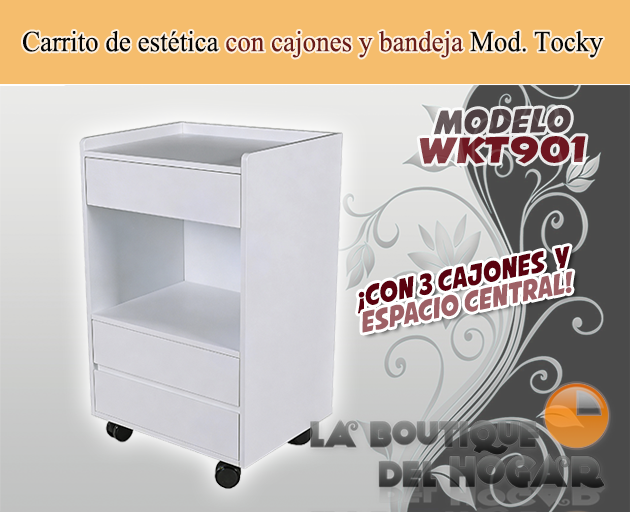 Carrito de estética con cajones Aux Modelo Tocky