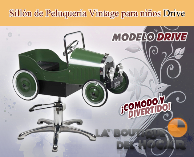 Sillón de Peluquería hidráulico con diseño de cochecito para niños Modelo Drive