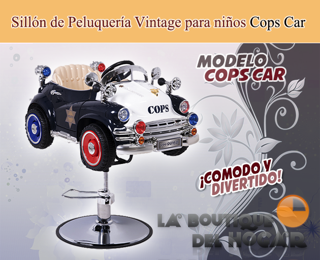 Sillón de Peluquería hidráulico con diseño de cochecito para niños Modelo Fire