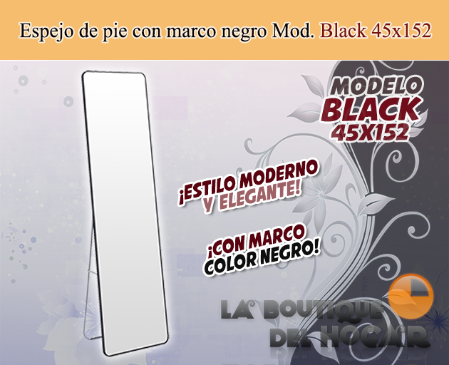 Tocador de Peluquería estilo Moderno con espejo Modelo Black