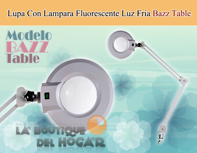 lampara fluorescente de 3 aumentos con pinza y luz fria