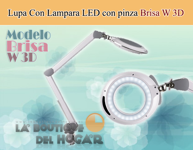 lampara fluorescente de 3 aumentos con pinza y luz fria