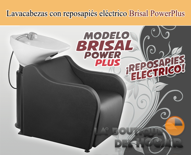 Lavacabezas con pica blanca y respaldo ergonómico Modelo Brisal PowerPlus Negro