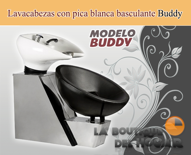 Lavacabezas con pica blanca y respaldo ergonómico Modelo Buddy