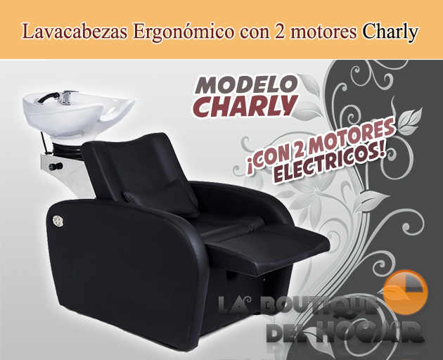 Lavacabezas Ergonómico con respaldo y reposapies eléctrico Modelo Charly