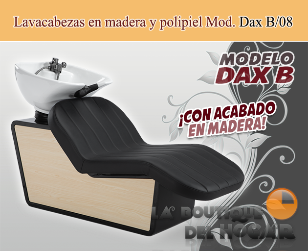 Lavacabezas con pica blanca y respaldo ergonómico Modelo Dax