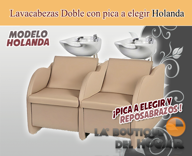 Lavacabezas Onda Doble con pica blanca Modelo Holanda