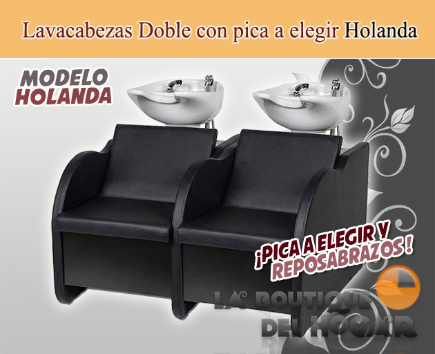 Lavacabezas Onda Doble con pica blanca Modelo Holanda
