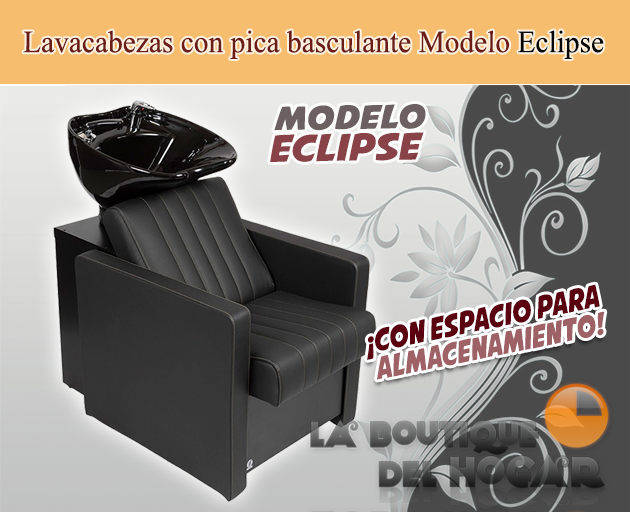 Lavacabezas con pica basculante y espacio de almacenaje Modelo Eclipse