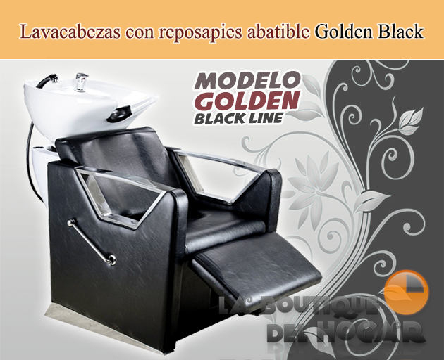 Lavacabezas con pica blanca y respaldo ergonómico Modelo Straight Line Black