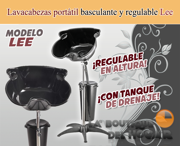 Lavacabezas portátil basculante y regulable en altura Modelo Lee
