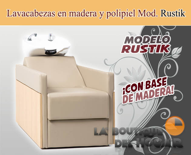Lavacabezas Con Respaldo Ergonómico Modelo Rustik Beige