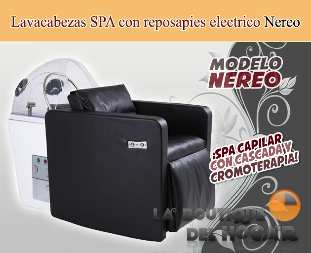 Lavacabezas Gama Alta con Spa Capilar y reposapies eléctrico Modelo Nereo