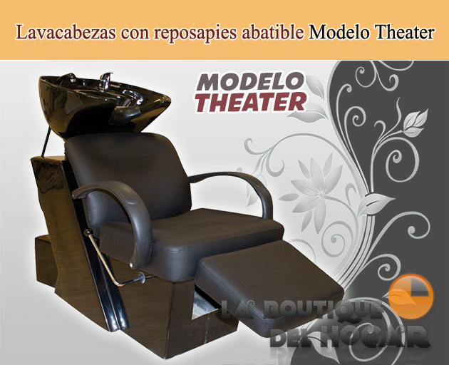 Lavacabezas con pica negra y respaldo ergonómico Modelo Straight Line Black