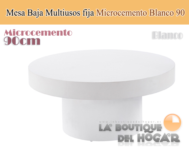 Mesa Baja Redonda fija Microcemento 90