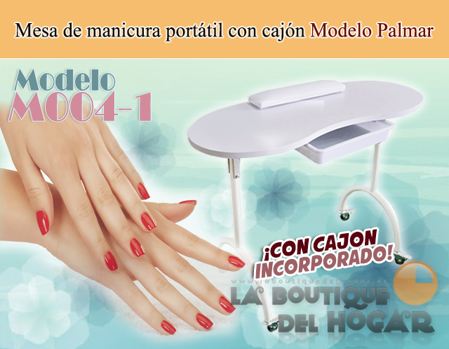 Mesa de manicura portátil Plegable con cajón Palmar Modelo WK-M004-1