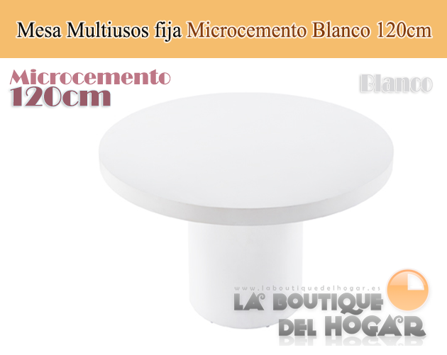 Mesa Redonda fija Microcemento 120