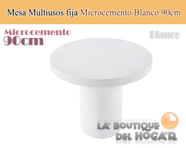 Mesa Redonda fija Microcemento 90