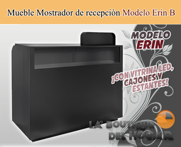 Mueble Mostrador de recepción con cajón y estantes Modelo Erin