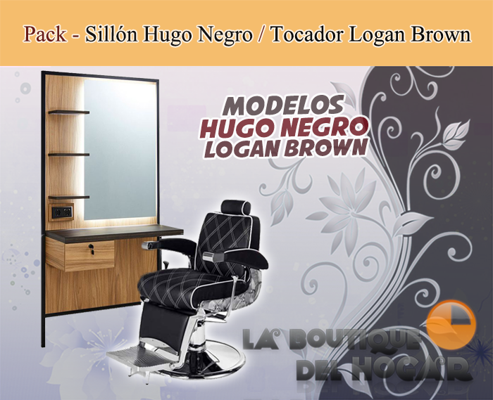 Pack - Sillón Barbería Kirk / Tocador Jules