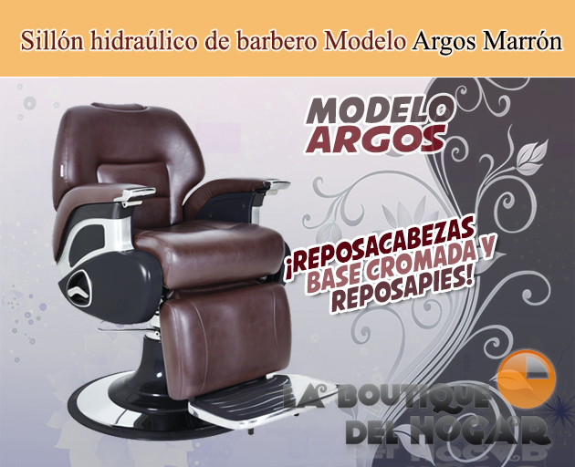 Sillón Barbero hidráulico reclinable y giratorio con reposabrazos Modelo Tritón S76N
