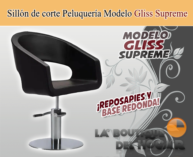 Sillón hidráulico de linea curva con reposabrazos 