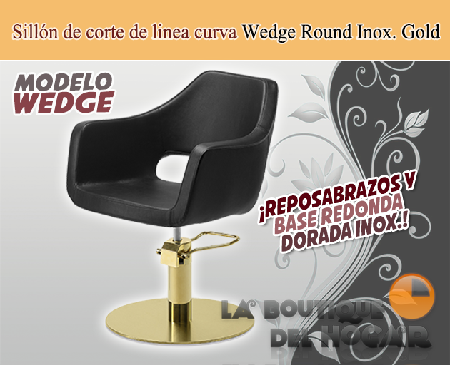 Sillón hidráulico de corte de linea curva con reposabrazos Modelo Wedge