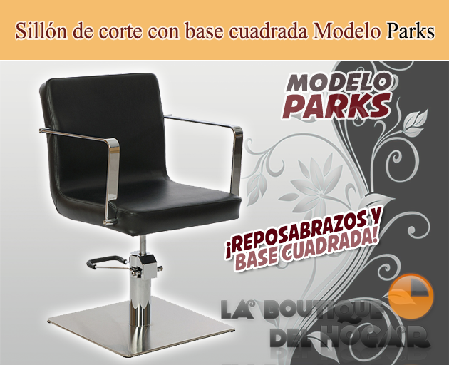 Sillón hidráulico de linea cuadrada con reposabrazos Parks