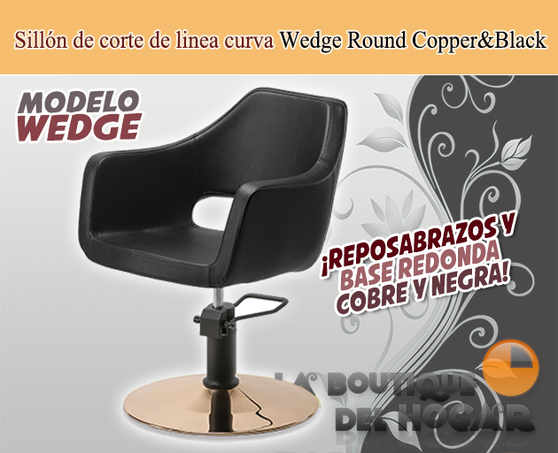 Sillón hidráulico de corte de linea curva con reposabrazos Modelo Wedge