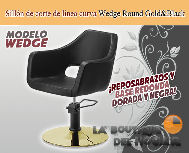 Sillón hidráulico de corte de linea curva con reposabrazos Modelo Wedge